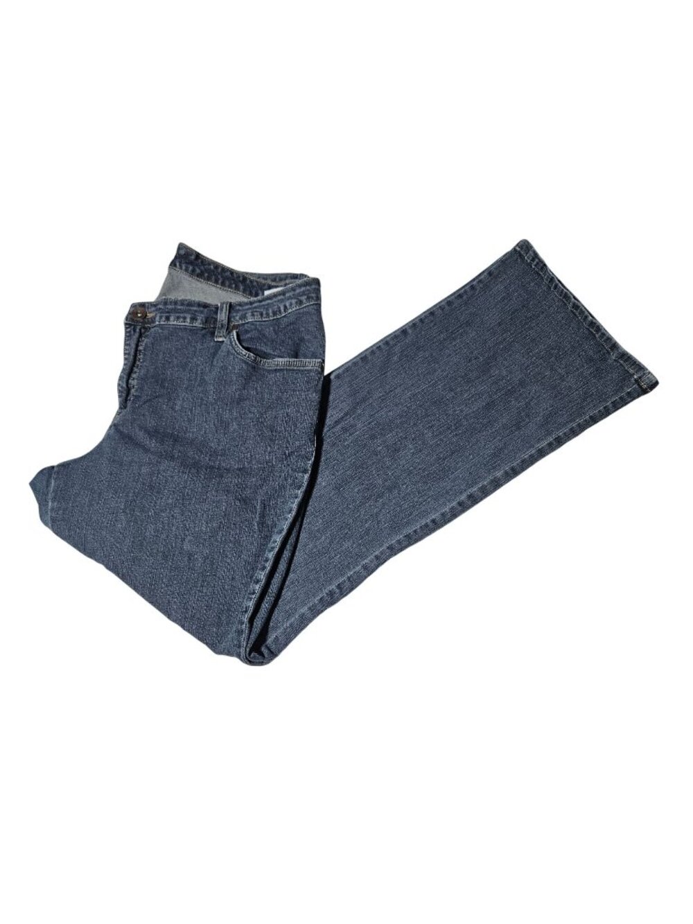 Lee Jeans Womens Plus Size 18W Bootcut Mid Rise Medium Wash Denim Pants